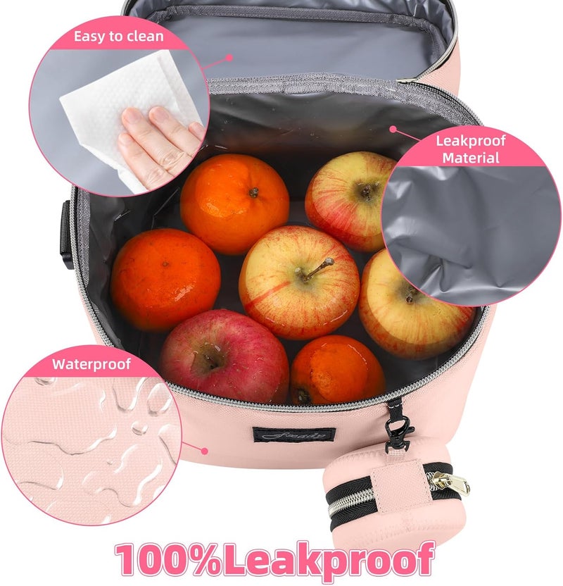 Fxady Breastmilk Cooler Bag with Ice Pack, Insulated Baby Bottle Tote Bag for 6 Bottles Up to 9 oz, Clip-On Pouch for Baby Essentials, Leakproof, Waterproof, Shoulder Strap for Nursing Moms - Image 4